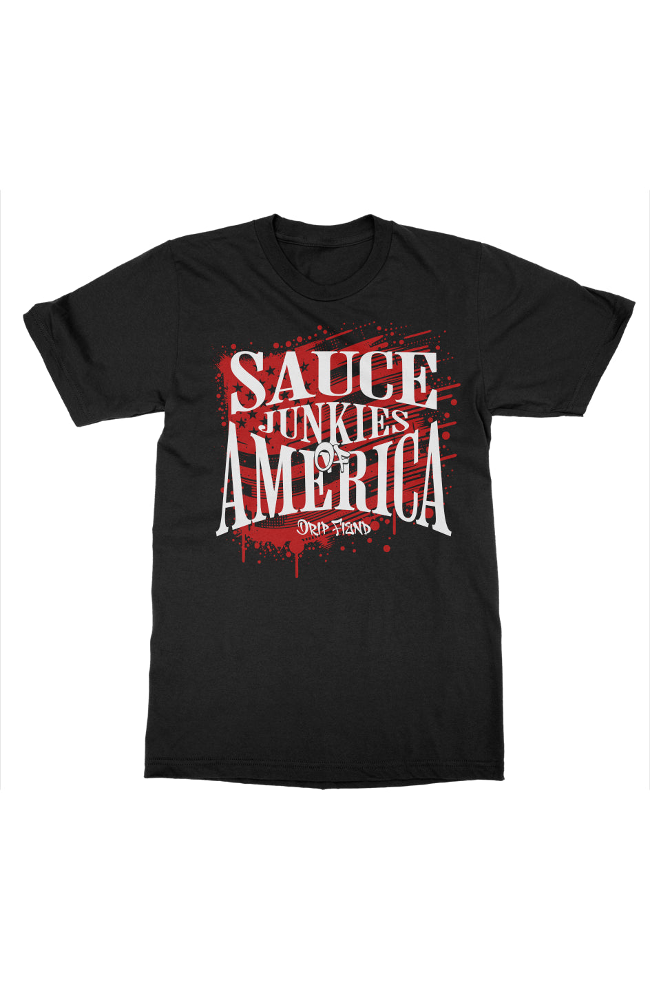 Sauce Junkie | Sauce Junkies of America Preshrunk Cotton T-Shirt – Streetwear Logo Tee.