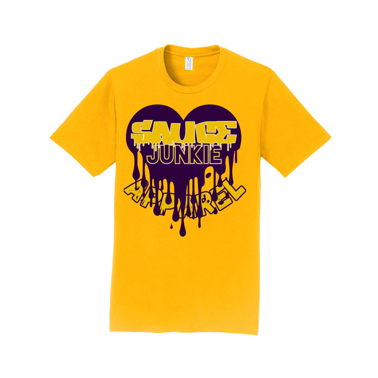 Sauce Junkie | Dripping Heart Logo Cotton T-Shirt – Streetwear Graphic Tee