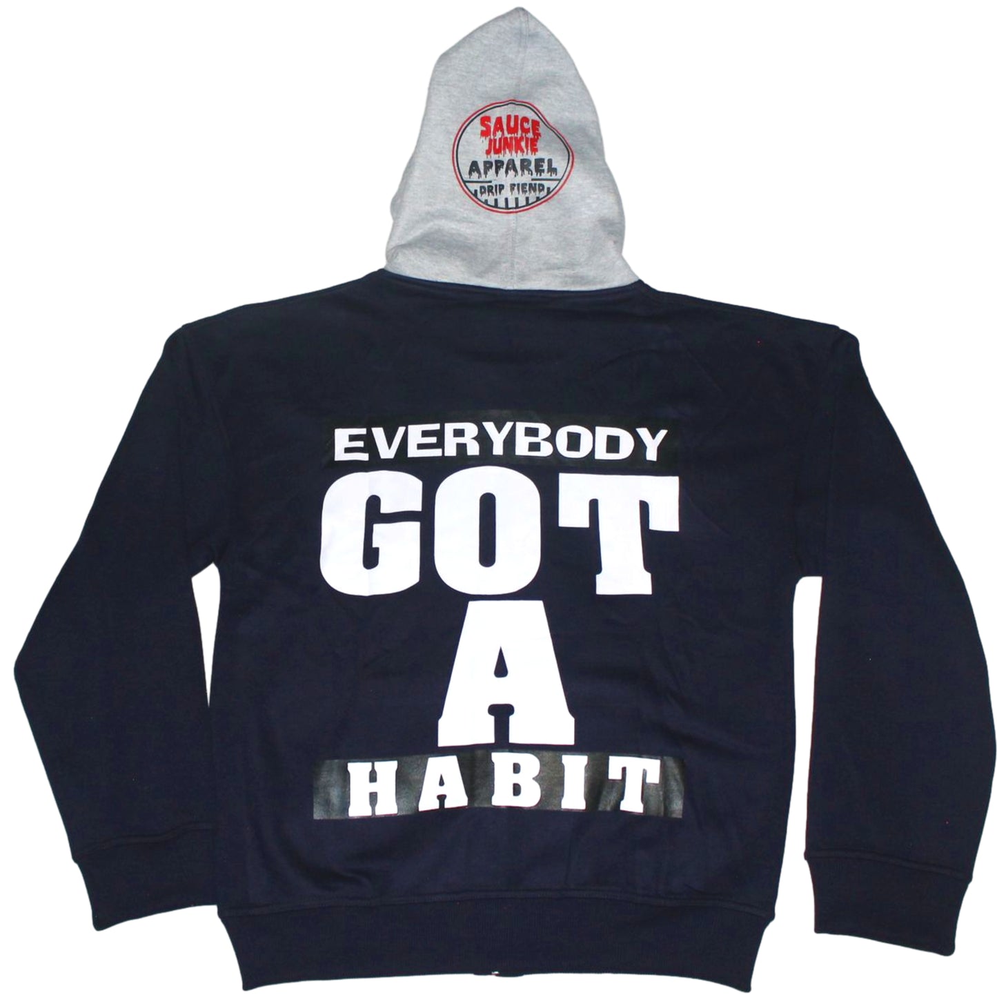 Sauce Junkie | Zip Up Hoodie- Fleece Full Zip Sweatshirt for Casual Streetwear