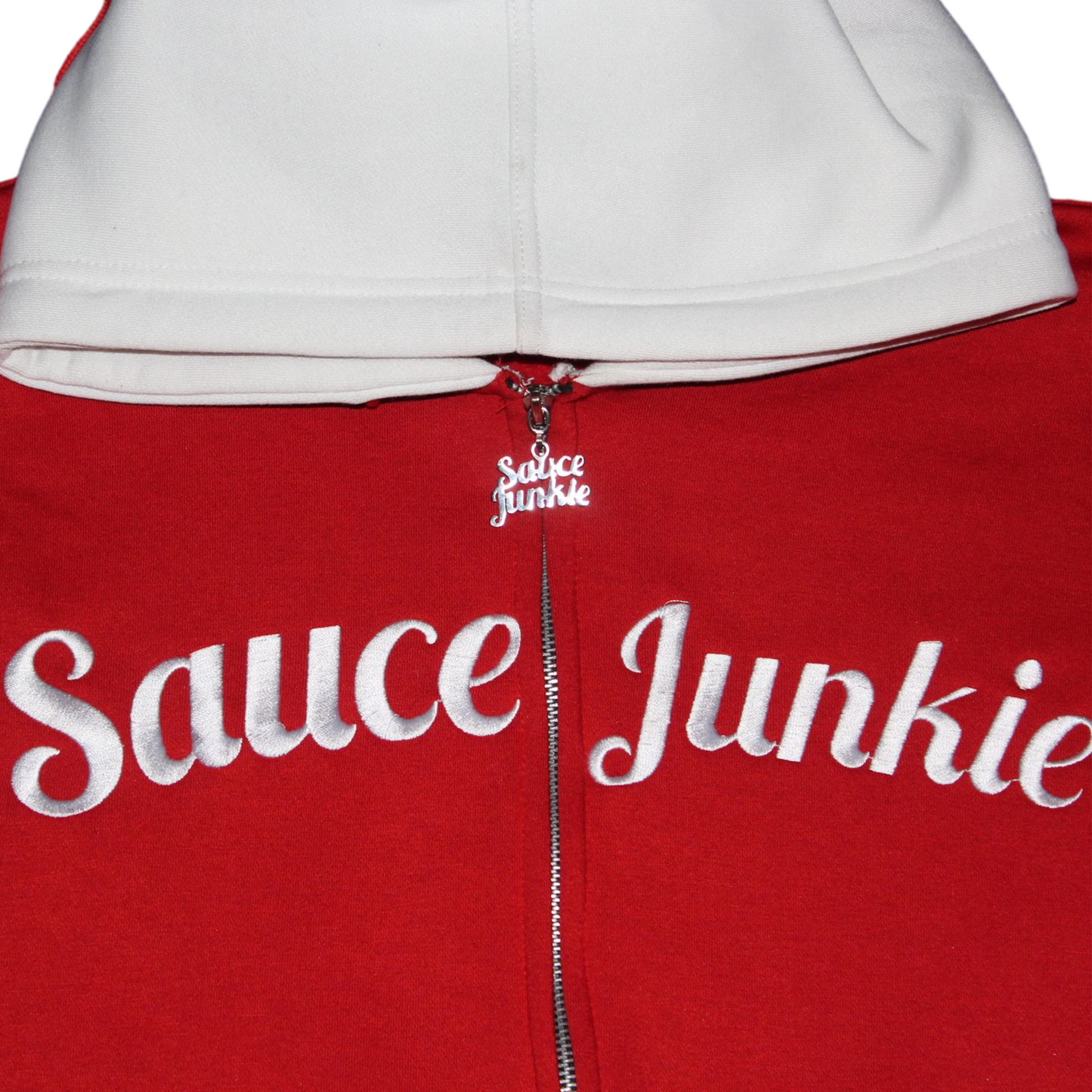 Sauce Junkie | Zip Up Hoodie- Fleece Full Zip Sweatshirt for Casual Streetwear