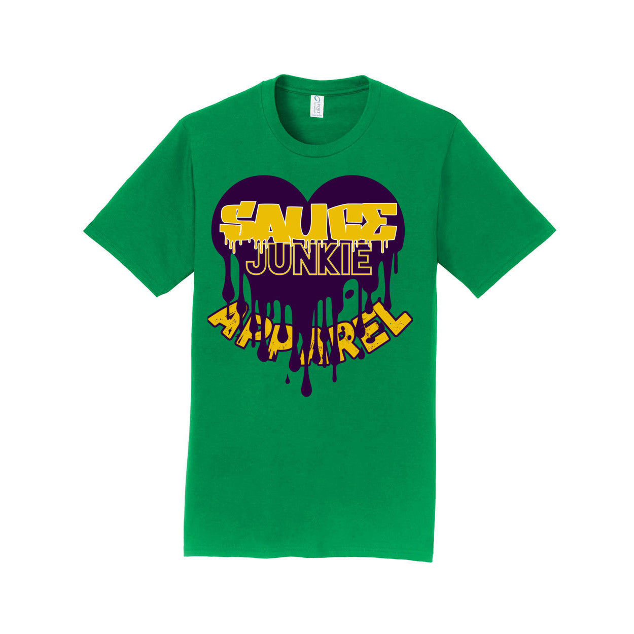 Sauce Junkie | Dripping Heart Logo Cotton T-Shirt – Streetwear Graphic Tee